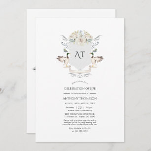 Invitation Lakeside Monogram Crest Crest Célébration de la vi