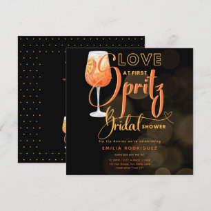 Invitation L'amour à la première Fête des mariées orange mode