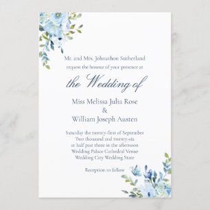 Invitation L'amour aquarelle est Patient Mariage chrétien