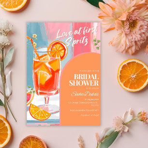 Invitation L'amour au premier spritz agrus tropicale nuptiale