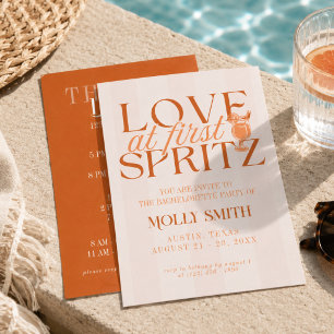 Invitation L'amour au premier Spritz Enterrement de vie de je
