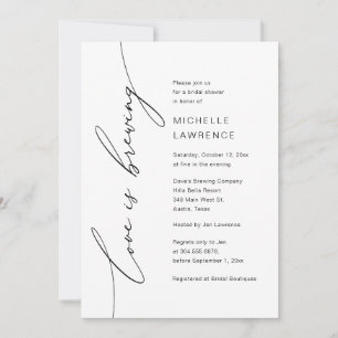 Invitation L'amour brasse, fête de la Fête des mariées