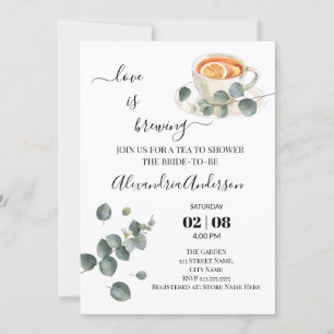Invitation L'amour brasse Fête des mariées La verdure Eucalyp