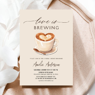Invitation L'amour brasse la Fête des mariées de café