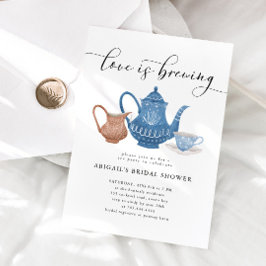 Invitation L'amour brasse la Fête des mariées de Tea Party