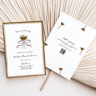 Invitation L'amour brasse la Fête des mariées Espresso Martin
