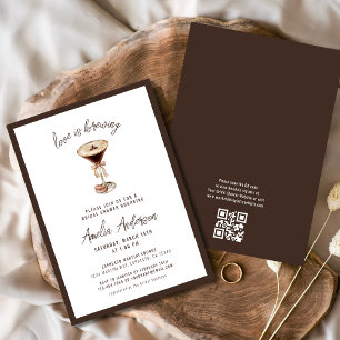 Invitation L'amour brasse la Fête des mariées Espresso Martin