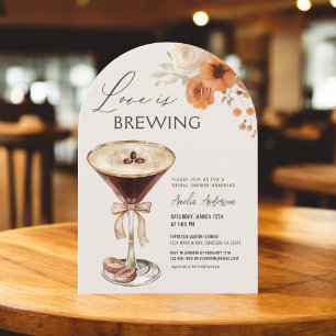 Invitation L'amour brasse la Fête des mariées Espresso Martin