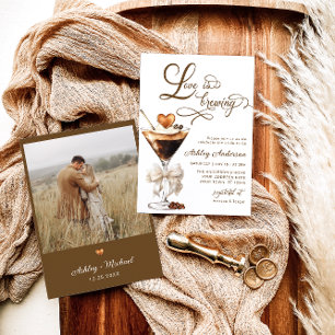 Invitation L'amour brasse la Fête des mariées Espresso Martin