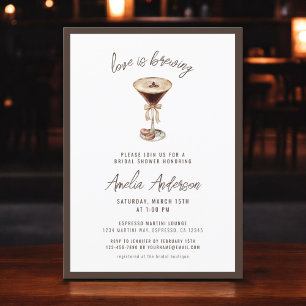 Invitation L'amour brasse la Fête des mariées Espresso Martin