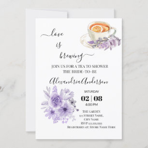 Invitation L'amour brasse la Fête des mariées Florale Orchidé