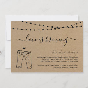 Invitation L'amour brasse les couples nuptiale douche Invitat
