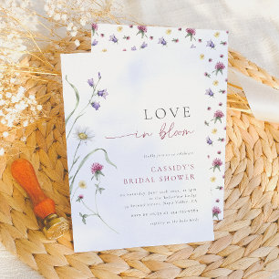 Invitation L'amour dans la Fête des mariées Fleur sauvage en 
