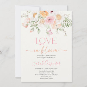 Invitation L'amour dans la floraison nuptiale de douche Invit