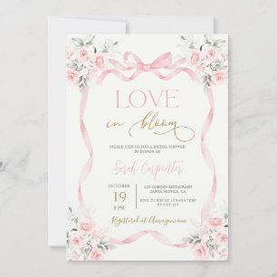 Invitation L'amour dans la floraison nuptiale de douche Invit