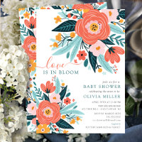 L'amour dans le Baby shower en pleine floraison In