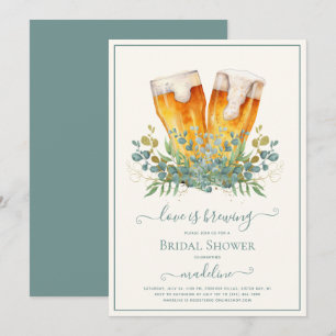Invitation L'amour de la bière brasse Fête des mariées Eucaly