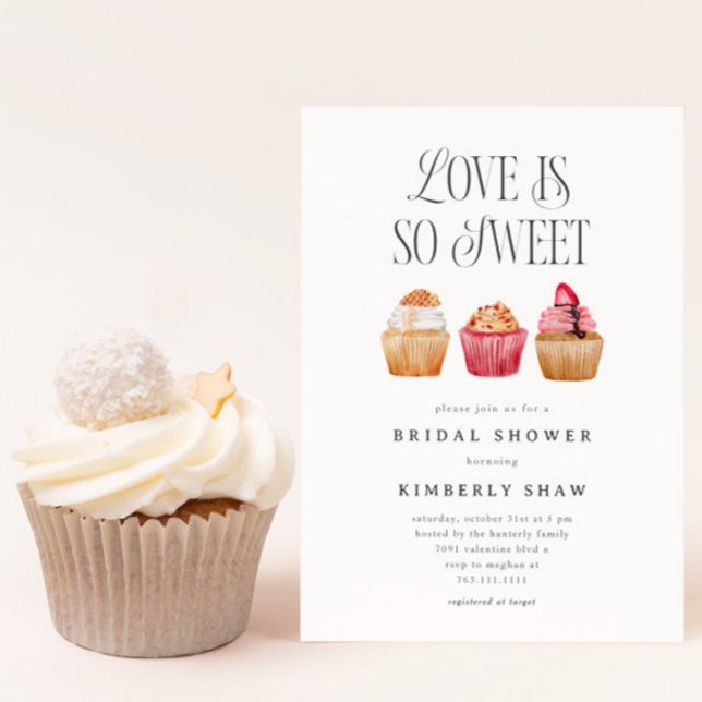 Invitation L'Amour Des Cupcakes Est Si Doux Fête des mariées (Créateur téléchargé)