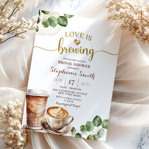 Invitation L'amour du café est en train de se préparer pour l
