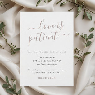 Invitation L'amour du script moderne est le report du Mariage