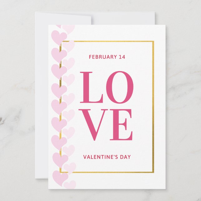 Invitation L'amour en fleur (Devant)