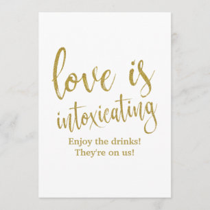 Invitation L'amour enivrant l'or Abordable Mariage Signal