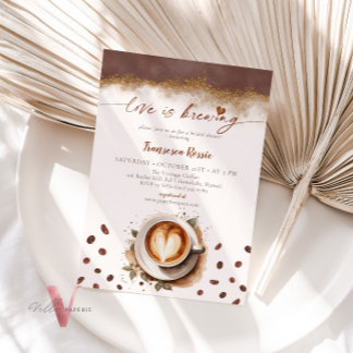 Invitation L'amour est brasser les amateurs de café Fête des
