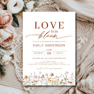 Invitation L'amour est dans la Fête des mariées Boho Fleur sa