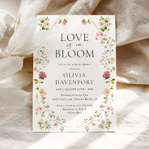Invitation L'amour est dans la Fête des mariées de Jardin Whi