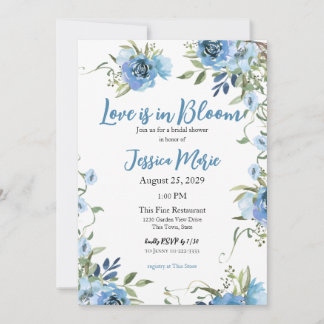 Invitation L'amour est dans la Fête des mariées en fleur
