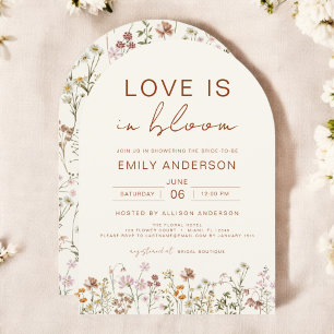 Invitation L'amour est dans la Fête des mariées Fleur sauvage