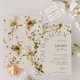 Invitation L'Amour Est Dans La Fête des mariées Fleur sauvage