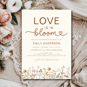 Invitation L'amour est dans la Fête des mariées Fleur sauvage