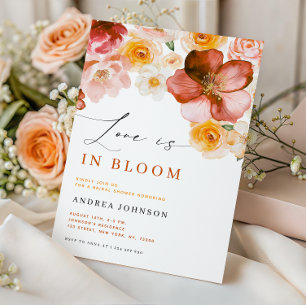 Invitation L'amour est dans la Fête des mariées Florale Autom