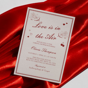 Invitation L'amour est dans l'air : Fête de mariage de la Sai