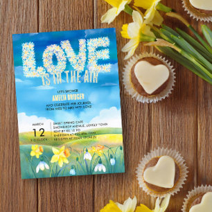 Invitation L'amour est dans l'Air Fête de Mariage de Printemp