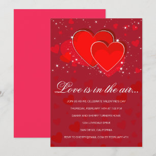 Invitation L'amour est dans l'air L'invitation de la Saint Va