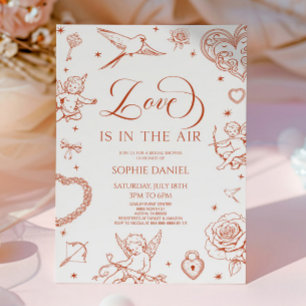 Invitation L'amour est dans l'air Saint-Valentin Bridal Showe