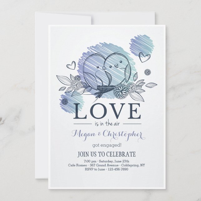 Invitation L'amour est dans l'invitation d'air (Devant)