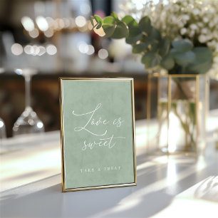 Invitation L'amour est doux Sage & Eucalyptus Panneau Tableto