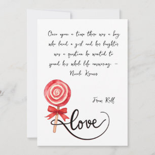 Invitation L'amour est doux xoxo valentine