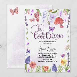 Invitation l'amour est en fleur fleur sauvage printemps nupti