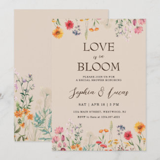 Invitation L'amour est en fleurs : Baby Shower Champêtre pour