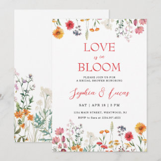 Invitation L'amour est en fleurs Baby Shower de mariage sauva