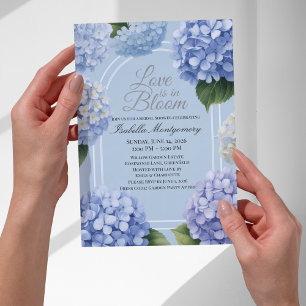 Invitation L'amour est en fleurs Hydrangea Féminin Élégant