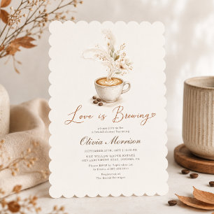 Invitation L'amour est en train de préparer la douche de mari