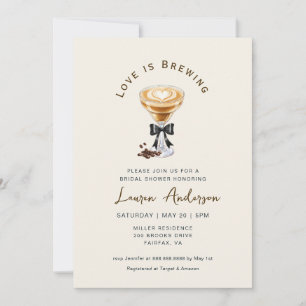 Invitation L'amour est en train de préparer un café Enterreme