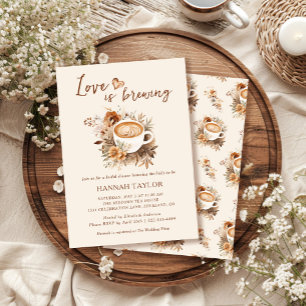 Invitation L'amour est en train de préparer un café pour la B