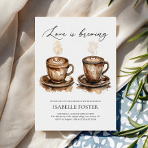 L'amour est en train de préparer un café Rustique