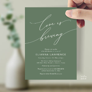 Invitation L'amour est en train de préparer une élégante douc